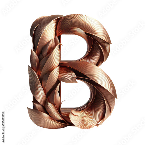 Isolated 3D Letter on a Clear PNG Canvas Generative AI 