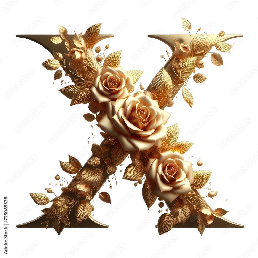 Obraz premium Isolated 3D Letter on a Clear PNG Canvas Generative AI 