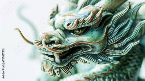 green ceramic dragon model