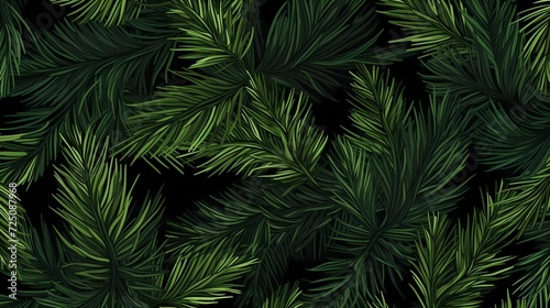 seamless background with coniferous branches pattern  coniferous  fir  