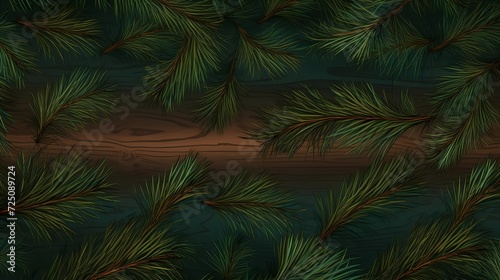 seamless background with coniferous branches pattern  coniferous  fir  