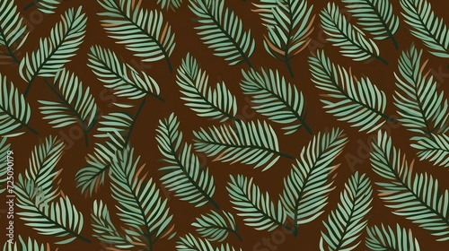 seamless background with coniferous branches pattern  coniferous  fir  