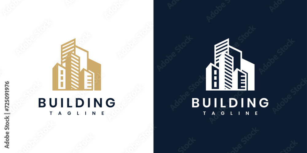 Real estate building logo design tamplate.	