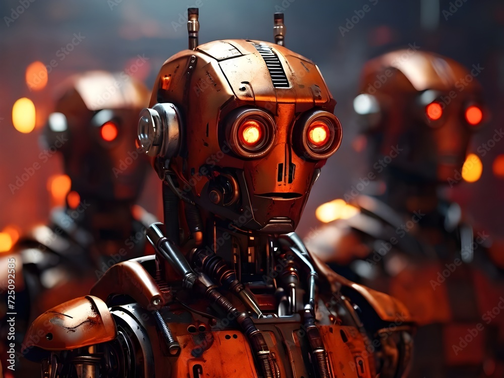 Fototapeta premium Roboterarmee