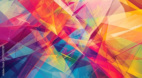 a colorful background with many triangles
