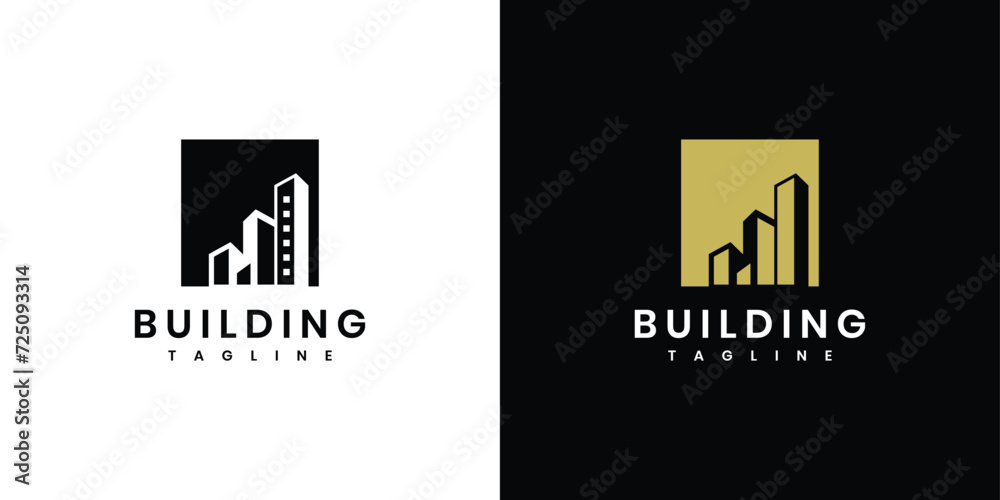Fototapeta premium Real estate building logo design tamplate. 