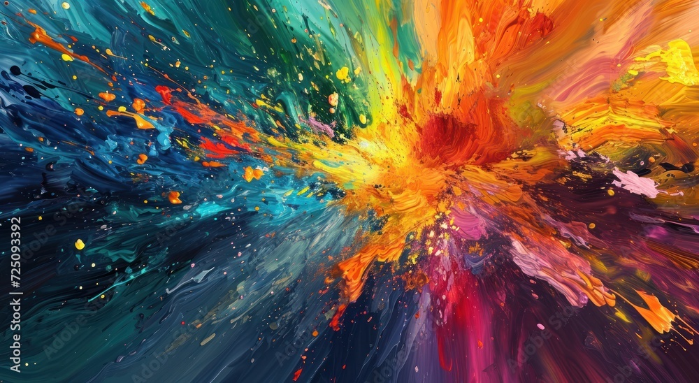 a colorful explosion of paint a colorful explosion of paint
