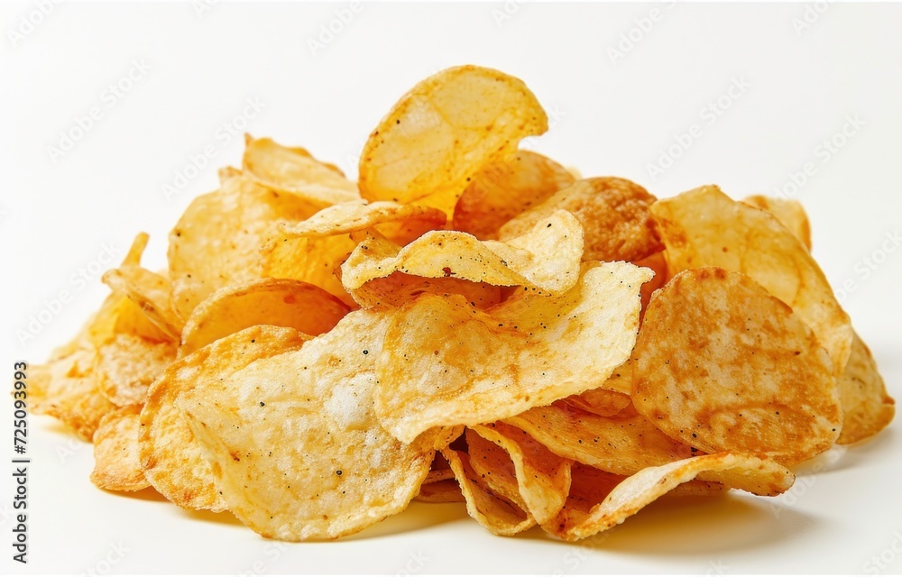 a pile of potato chips a pile of potato chips