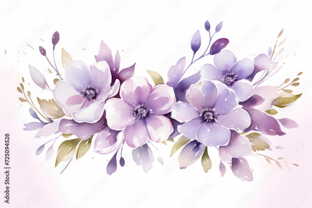 Obraz premium a group of purple flowers