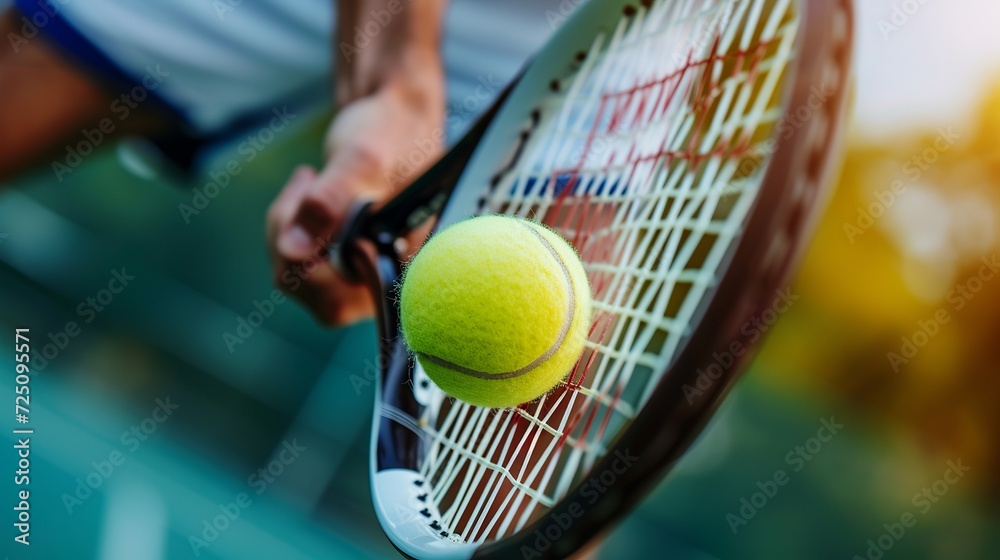sporty image of tennis player