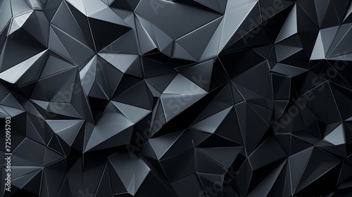 abstract background featuring a polygonal black rock and stone structure