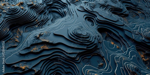 a topographical map of a mountain