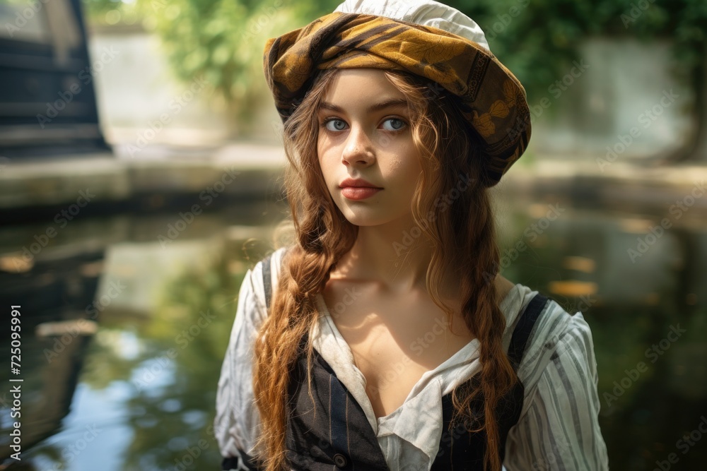 a woman with long hair wearing a hat a woman with long hair wearing a hat