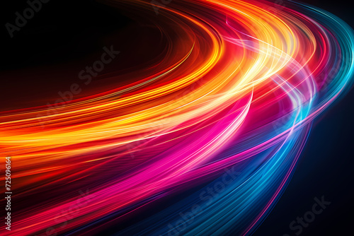 Colorful Wave of Light  Abstract Motion Art Illustration 