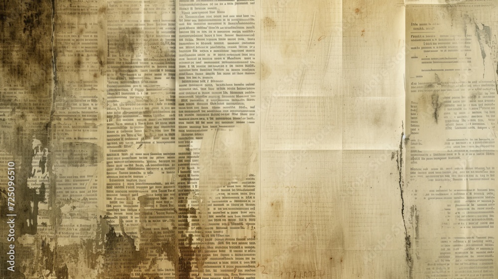 background picture showcasing the deterioration of aged documents affixed to the wall