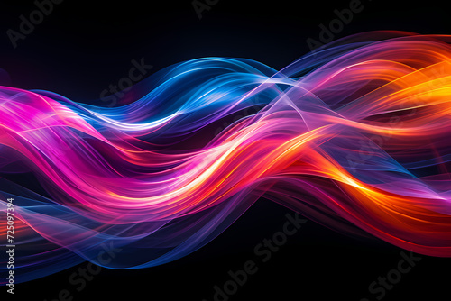 Colorful Wave of Light  Abstract Motion Art Illustration 