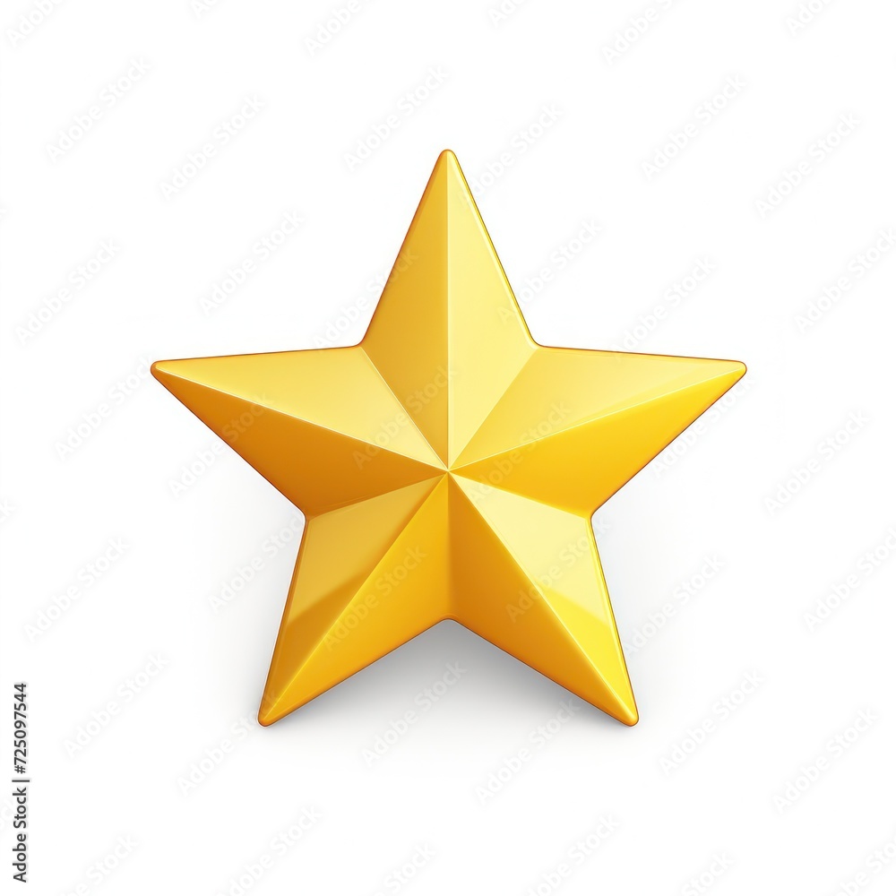 Obraz premium a yellow star on a white background