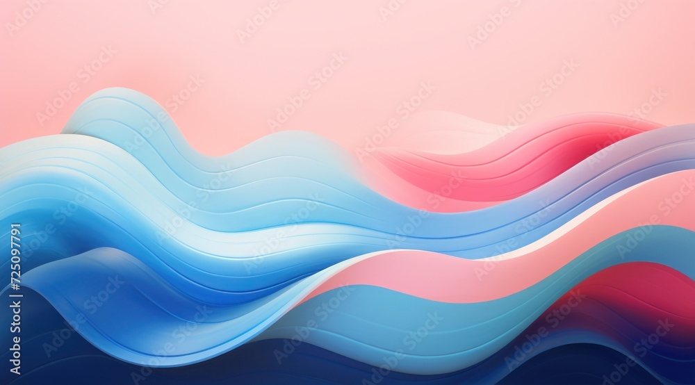 Fototapeta premium a blue and pink waves