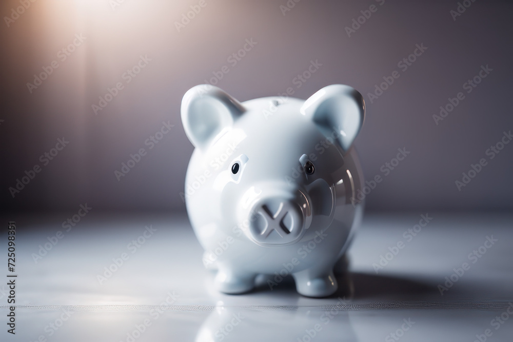 Fototapeta premium piggy bank on white