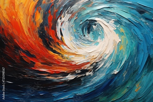 a painting of a swirl of colors