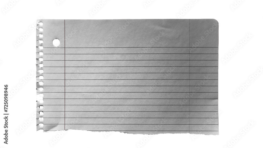 close up of a note paper on white background with clipping path close up of a note paper on white background with clipping path