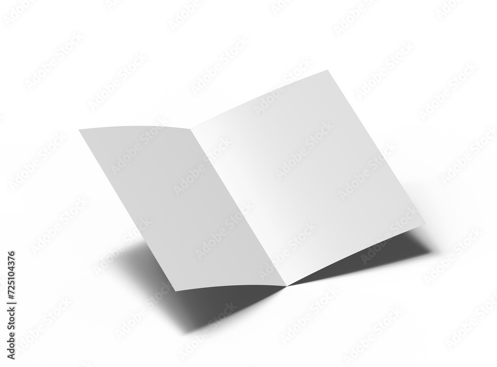 Blank Half Fold US letter brochure render on transparent background Blank Half Fold US letter brochure render on transparent background
