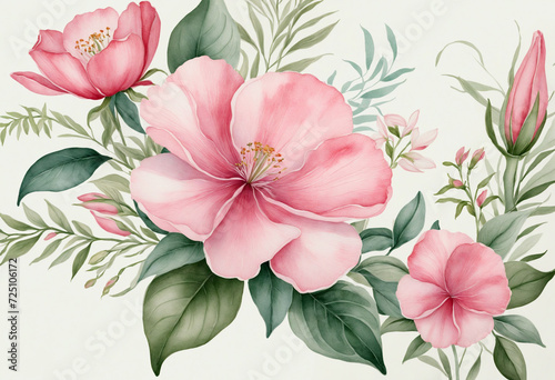 Art floral design. Elegant backdrop for greeting cards.