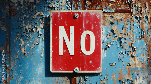 Negative Response - Word 'No' on a whiteboard Gen AI