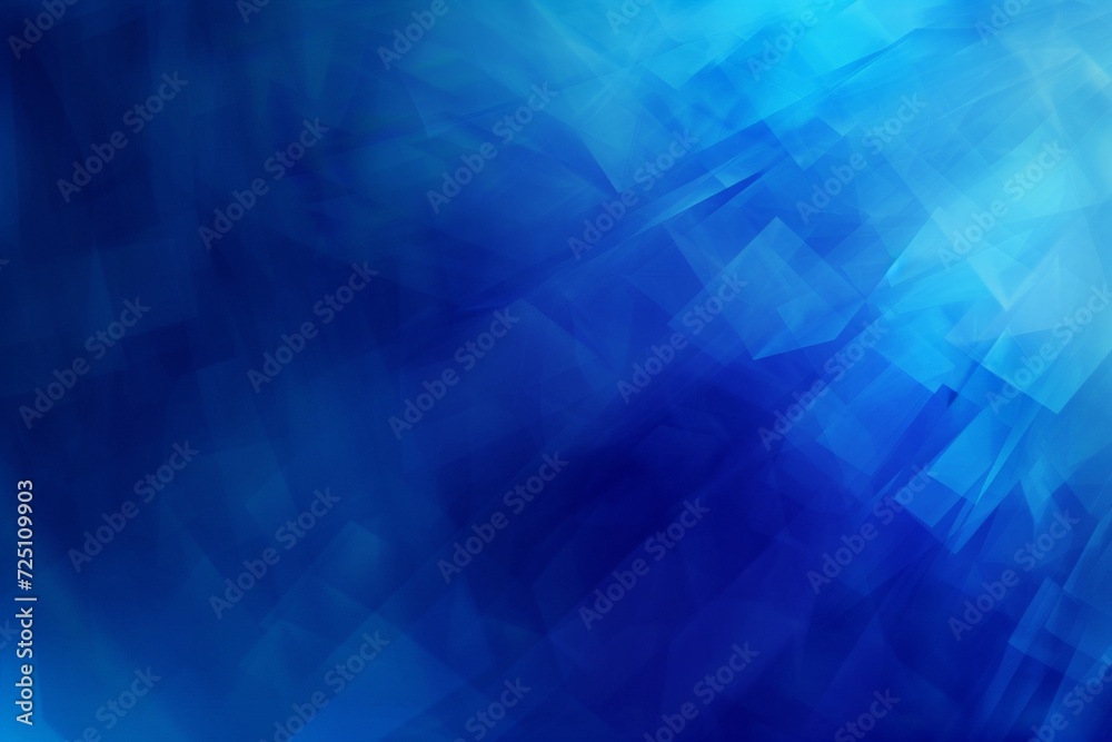 Obraz premium Abstract blue geometric background with overlapping transparent triangles and a soft glow.