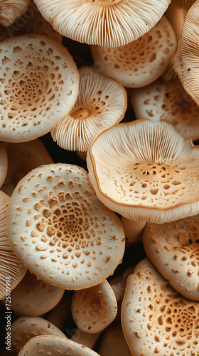 macro texture of mushrooms,ai