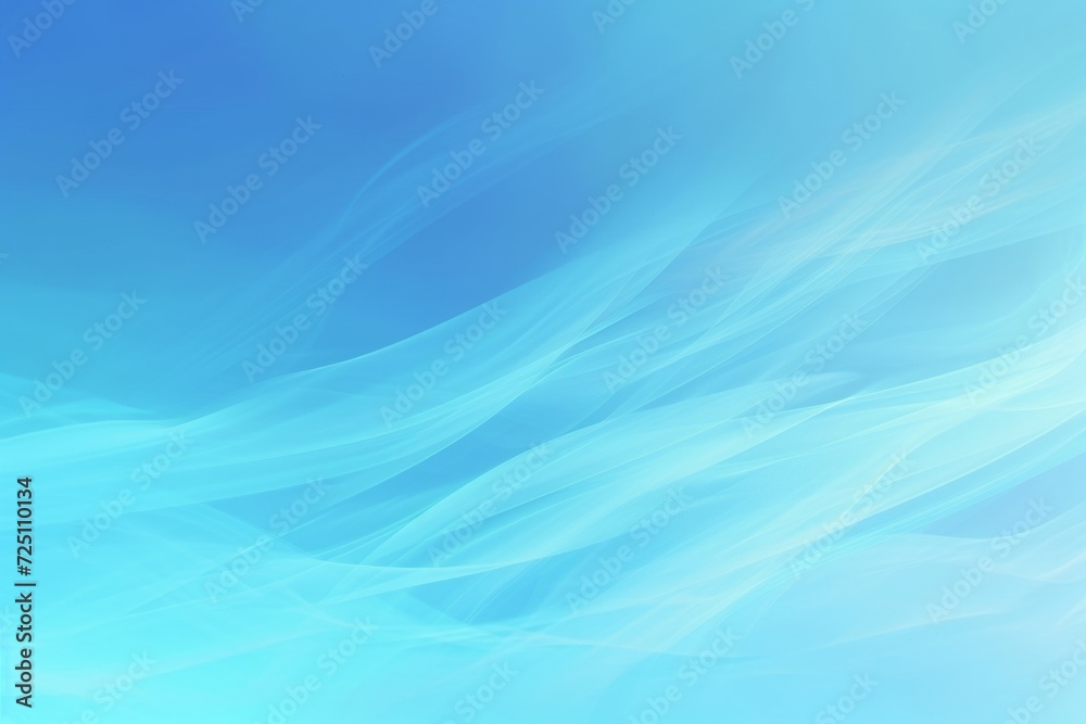 Light blue silky waves flowing smoothly with a clear and clean appearance. - obrazy, fototapety, plakaty 