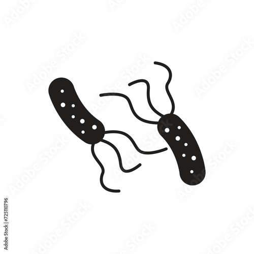 Helicobacter pylori bacteria icon design, isolated on white background. vector illustration
