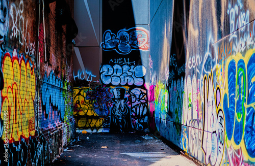 vacant lot with graffiti  © Michael