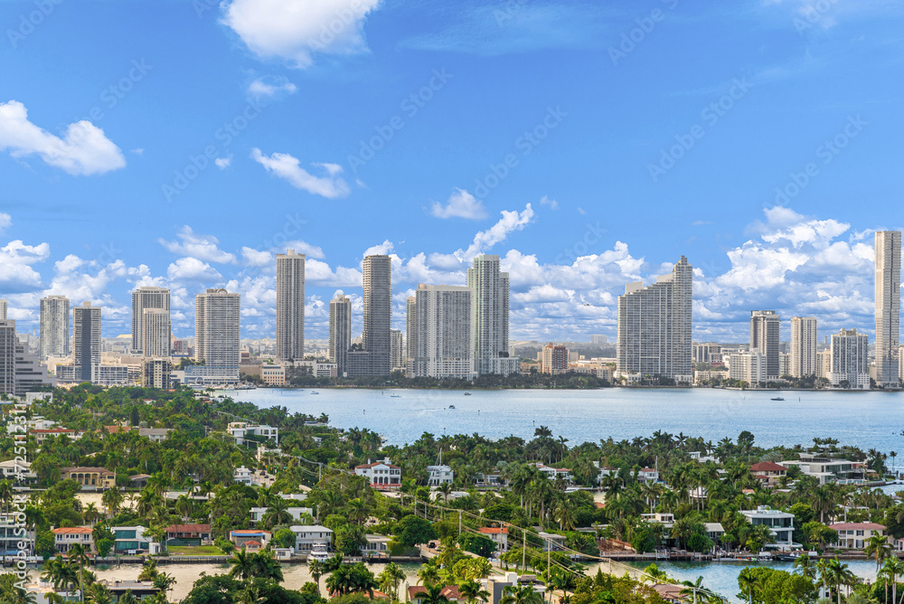 Skyline view of Miami Florida 