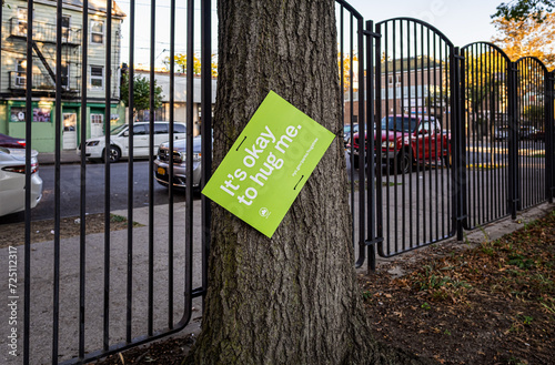 tree with sign