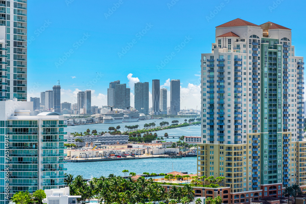 Naklejka premium Photo of the view taken in Miami Florida