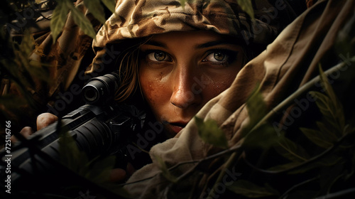 Friendly Sniper  Female Sniper in Hiding
