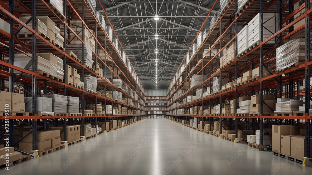 Industrial distribution and storage warehouse. Industrial distribution and storage warehouse.