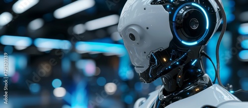 Interact with an advanced AI chatbot that uses smart technology to generate responses through commands, exemplifying futuristic technological progress. © 2rogan