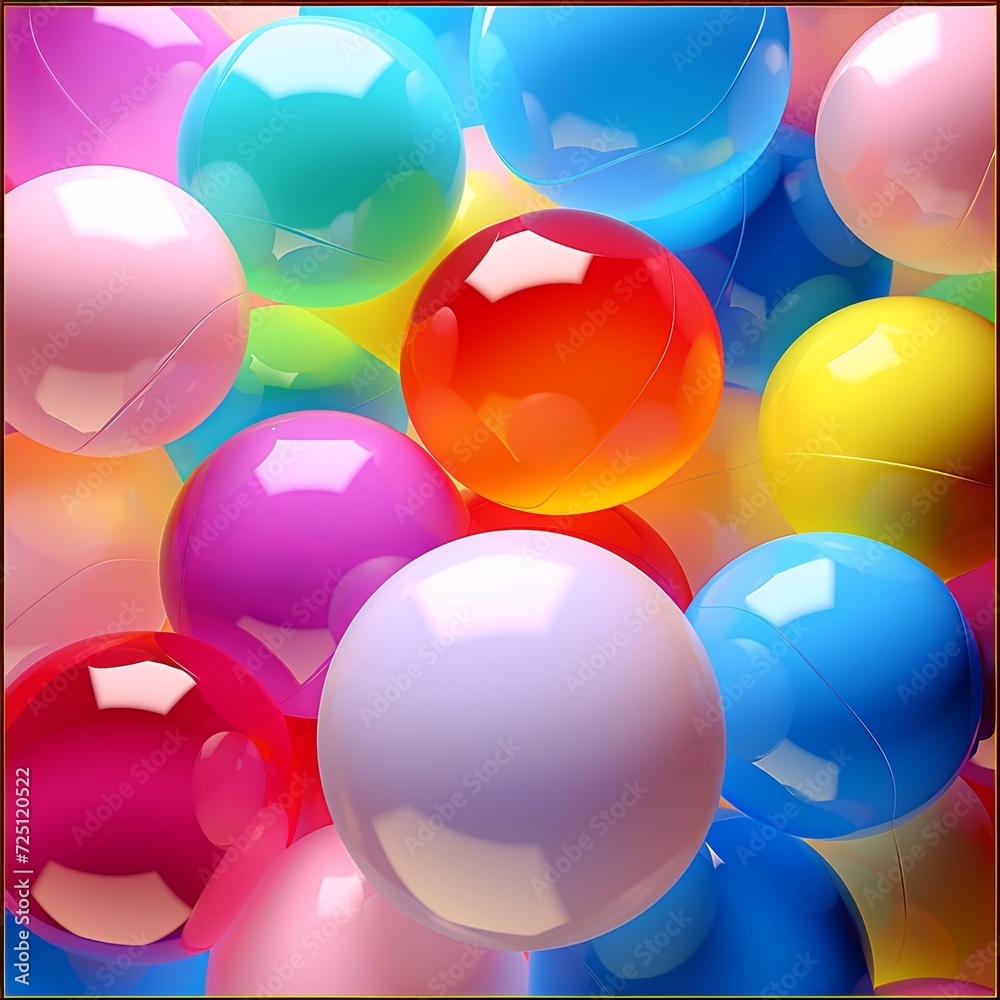 Colorful Balloons Floating in the Air Colorful Balloons Floating in the Air