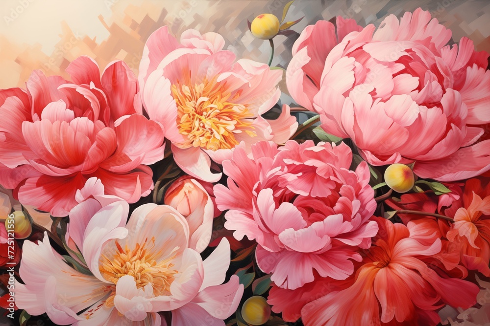 background image of a peony painted with paint

