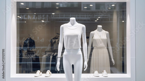 Mockup. Window Display: White-Framed Window Display