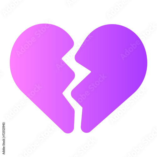 broken gradient icon