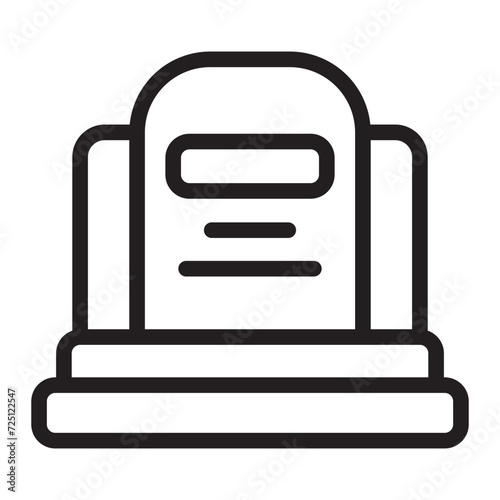 grave line icon