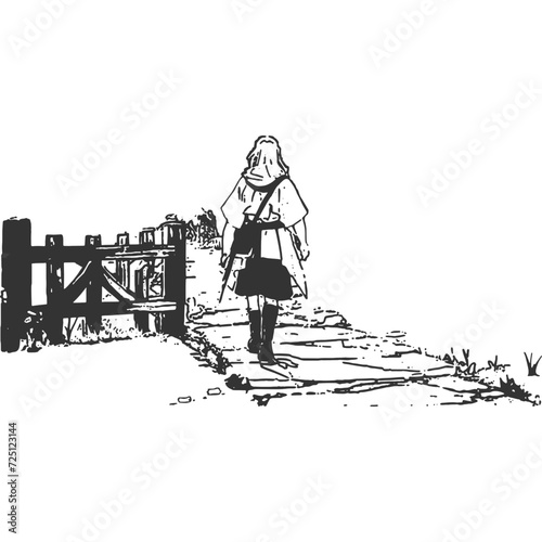 Neglected Community Vintage Illustration Vector