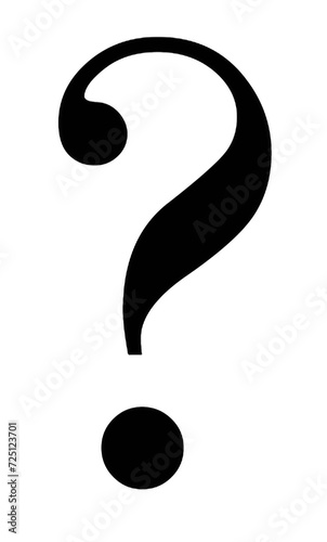 question mark symbol on white background. QandA FAQ. Questions and answers photo