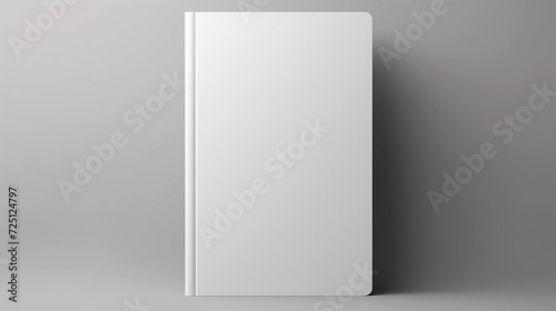 Mockup. White Book Cover with No Text on Modern Background