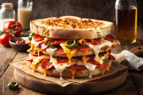 a pizza sandwich