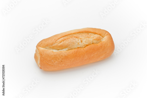 loaf of bread on white background