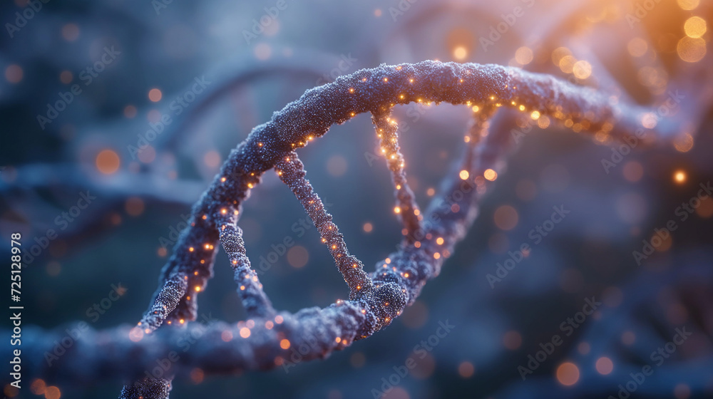 Naklejka premium Biology Medical DNA Explore the intricate world of biology Medical DNA and its medical significance in virology research a must-have for biology Medical DNA education